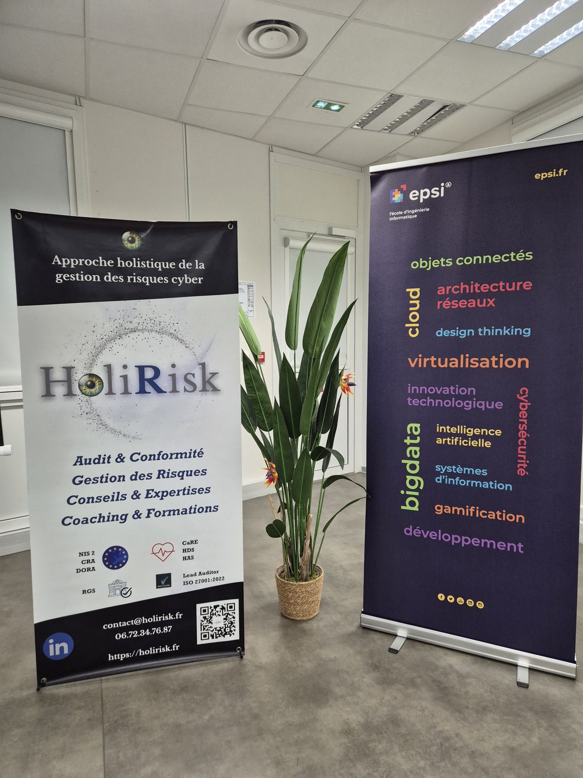 Roll-up HoliRisk et EPSI lors des Cyber Talks Montpellier